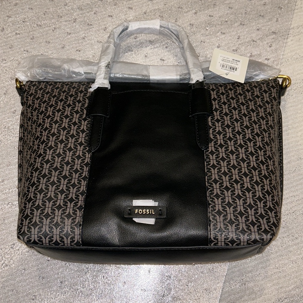 Fossil Skylar satchel black/brown